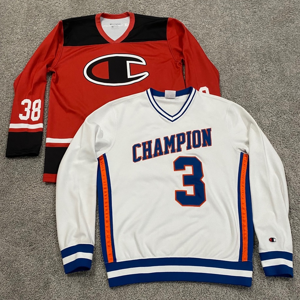 SOLD SOLD CHAMPION JERSEY/SWEATER LOT MENS MEDIUM